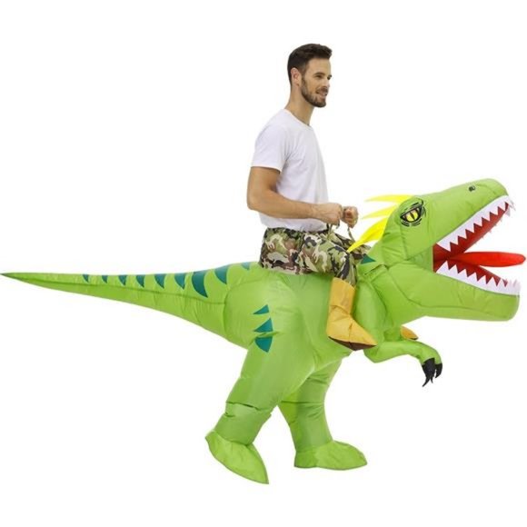 Adult Inflatable Dinosaur‎ Costume Funny Halloween Costumes for Men/Women T Rex - Picture 5 of 6